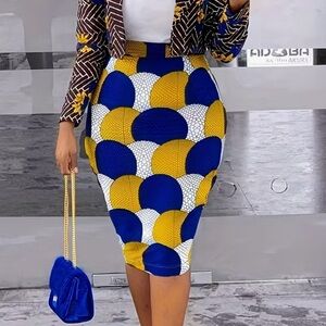 Colorful Patterned Women's Skirt